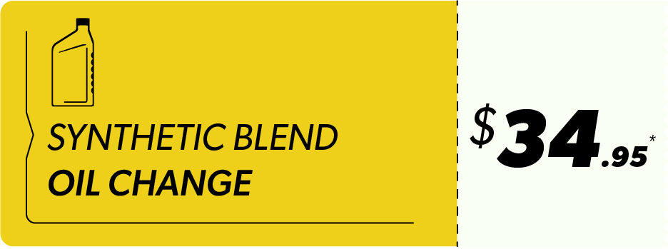 SYNTHETIC BLEND OIL CHANGE | $34.95*
